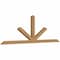 Ekena Millwork Saratoga Smooth Timber Gable Bracket, Western Red Cedar, 96"W x 32"H x 3 1/2"D x 3 1/2"F, 8/12 Pitch GBW096X32X0404SAR00SWR - alternate 3